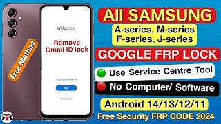 Samsung Galaxy Frp Bypass 2024 Android 121314 Latest Security 2025✔️Frp Lock Removal  Frp Unlock [upl. by Eciryt693]