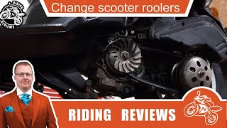 Replace a scooters rollers and belt STEP BY STEP [upl. by Viola808]