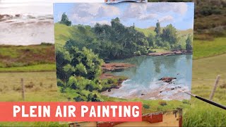 How to Paint a Coastal Landscape EN PLEIN AIR in Oils [upl. by Adnilra]