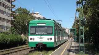 Budapest HÉV trains at Szépvölgyi út H5 1080p [upl. by Illil]