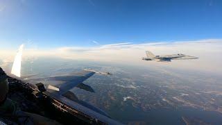 USMC FA18 Cockpit Views Above Finland [upl. by Efar]