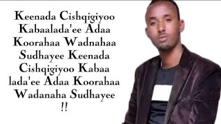 ahmed dalmar  adaa kooraha Wadnaha sudhay  official music lyrics 2024 [upl. by Magnolia]