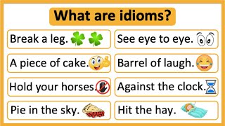 What are idioms 🤔  Idioms in English  Learn with examples [upl. by Oj69]