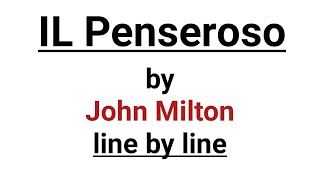 Il Penseroso by John Milton part1 meg01 [upl. by Talley]