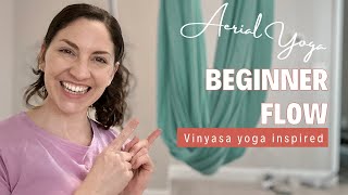 Beginner Aerial Yoga Flow  17 Minutes Vinyasa Yoga Inspired [upl. by Leeanne192]