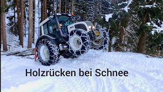 🌲Forstarbeit 🌲❄️Im Schnee❄️ ValtraampSame  2021 [upl. by Dulcia]