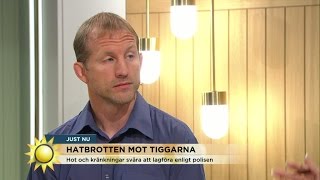 Polisen om hatbrott mot migranter quotOmfattande fördomar och våldquot  Nyhetsmorgon TV4 [upl. by Rubi]