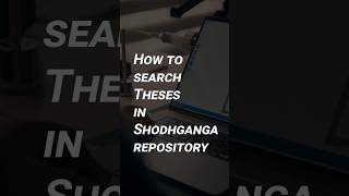 Search Theses in Shodhganga Repository  Quick Guide [upl. by Peta73]