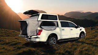 How to turn your Truck Bed Canopy Topper ez lift into a CAMPER Tent [upl. by Eiger201]