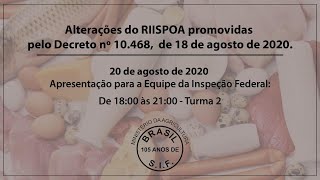 Atualização RIISPOA  DIPOASDAMAPA [upl. by Chiquita650]