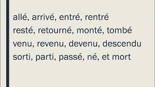 Être Verb Passé Composé Song [upl. by Akem]