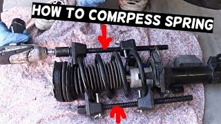 HOW TO COMPRESS STRUT SPRING [upl. by Cassell]