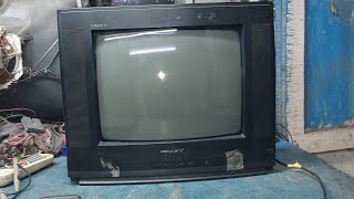 Videocon 14 inch CRT TV standby LED working but no display picture repair and solution [upl. by Joannes]