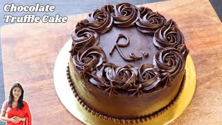 No Oven Chocolate Truffle Cake Recipe  Bakery Style Chocolate Truffle Cake [upl. by Terb]