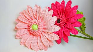 🌸 Armado de Flor de Gerbera a Crochet  Paso a paso [upl. by Enyad]