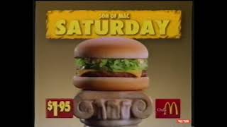 McDonalds Son of Mac Burger  Australian TV Commercial 1999 [upl. by Bender687]