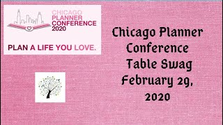 Chicago Planner Conference 2020 Table Swag amp Table Mate Gifts [upl. by Bentley306]