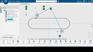 DELMIA Factory Flow Simulation ile Lojistik Simülasyon AGV Automated Guided Vehicle [upl. by Ardnosak370]