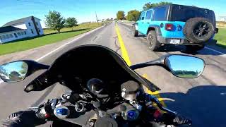 GSXR 600 M4 Exhaust Pure Sound to college [upl. by Hcardahs184]