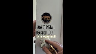 How To Install Deadbolt Lock in 5 minutes diy maintenance handyman [upl. by Fredrick722]