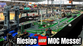 Viele MOCs amp riesiges Eisenbahnlayout LEGO Messe Stuttgart Rundgang [upl. by Eldoria]