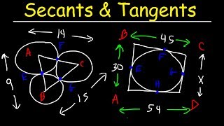 Tangent Lines amp Secant Lines of Circles Walk Around Problem  Geometry [upl. by Llerdna232]