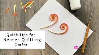 Quick Tips for Neater Quilling  Quilling Paper Tips  Quilling for Beginners [upl. by Hanoj]