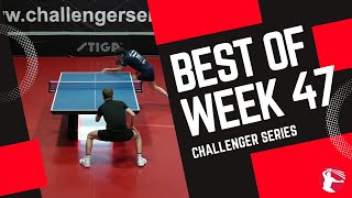 Best of Week 47  Challenger Series Highlights  Crazy Table Tennis Points [upl. by Culbert]