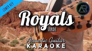 Royals by Lorde Lyrics  Acoustic Guitar Karaoke  Lower Key  Fairy Tale Canyon Kyrgyzstan [upl. by Loren]