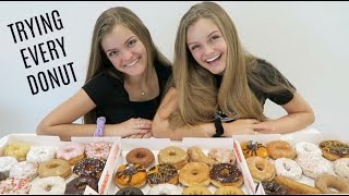 Trying Every Donut at Dunkin Donuts  Jacy and Kacy [upl. by Bowerman]