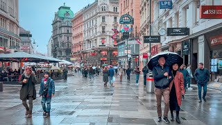 Walk In Vienna In The Drizzle March 2024  4K HDR [upl. by Nrev242]