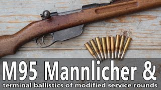 Mannlicher M95 8x50R rifle ballistic gelatine tests [upl. by Bail]