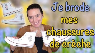 Tuto Broder sur des chaussures 👟🪡🧵 [upl. by Symon]