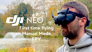 DJI NEO FPV  First time flying Manual Mode  DJI FPV Controller 3 DJI [upl. by Anneirb]