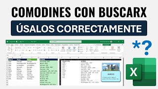 Cómo usar correctamente los Comodines en la Función BUSCARX de Excel [upl. by Pincince]