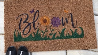 DIY Door Mat Using Cricut Explore or Silhouette Cameo [upl. by Huxham]