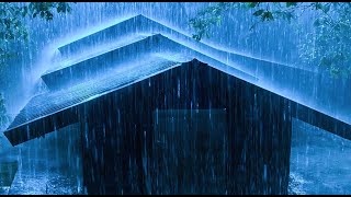 Heavy rain on tin Roof for sleeping  go straight to sleep with the sound of rain amp thunder at night [upl. by Aicatsana273]