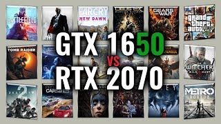 GTX 1650 vs RTX 2070 Benchmarks  Gaming Tests Review amp Comparison  53 tests [upl. by Nyvlem]