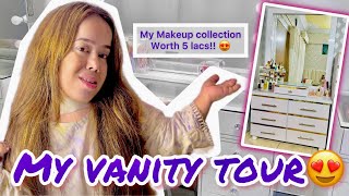 My vanity tour  Makeup Collection  worth 5 lacs😍  Reema Aly [upl. by Risay646]