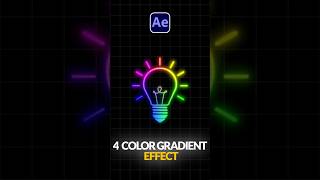 4 color gradient after effect  after effect tutorial  tutorial aftereffects [upl. by Auop66]