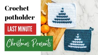 Easy crochet potholder for Christmas [upl. by Bethesda]