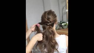 Wedding hairstyle tutorial elegant ponytail [upl. by Hairahcaz875]