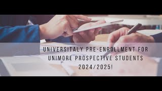 UNIMORE PREENROLLMENT on UNIVERSITALY 20242025 [upl. by Soni992]