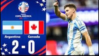 Copa America 2024 argentina vs Canada highlights [upl. by Ithnan627]