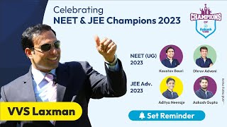 Celebrating NEET amp JEE Champions 2023 with VVS Laxman  Aakash BYJUS [upl. by Vaasta]