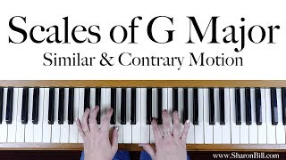 G Major Scales similar and contrary motion [upl. by Elgna]