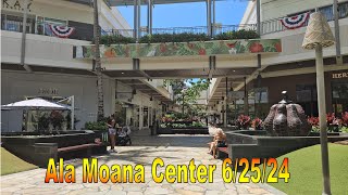 4K Ala Moana Center 2nd Fl Walk on 62524 in Honolulu Oahu Hawaii [upl. by Haynes]