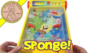 SpongeBob SquarePants Nickelodeon Tabletop Mini Pinball Machine Game [upl. by Lahcsap]