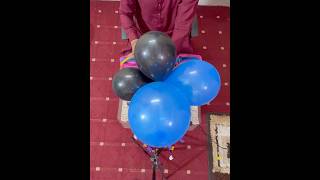 Blue white black balloons [upl. by Mclyman]