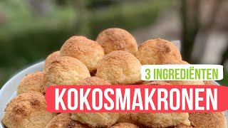 BAKVIDEO KOKOSMAKRONEN met maarrrrr 3 INGREDIËNTEN  DE KEUKEN VAN JESPER [upl. by Farlay]